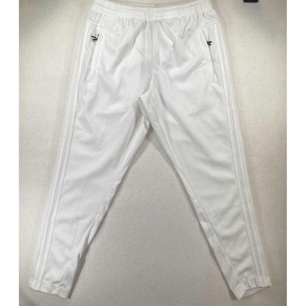 NWT Adidas Pants B43980 Men's Large White Tiro 3S Soccer Zip Pocket Track C143